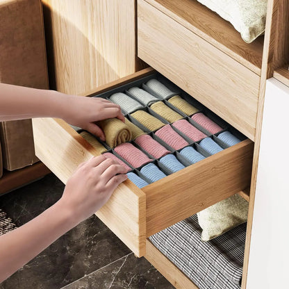 Underwear & Sock Storage Organizer Box – Bra, Socks & Clothing Drawer Divider for Wardrobe & Cabinet Organization System