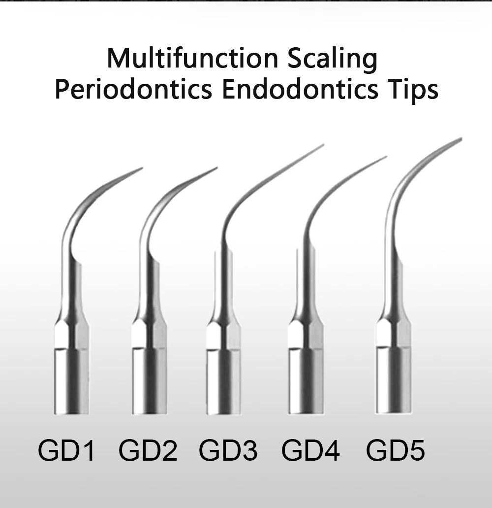 AZDENT 5pcs Dental Scaler Tips – Compatible with EMS, WOODPECKER, SATELEC, DTE, NSK Ultrasonic Scalers
