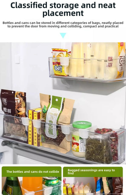 Refrigerator Kitchen Organizer Shelf — Efficient Storage Dividers for Eggs, Bottles & Fridge Items