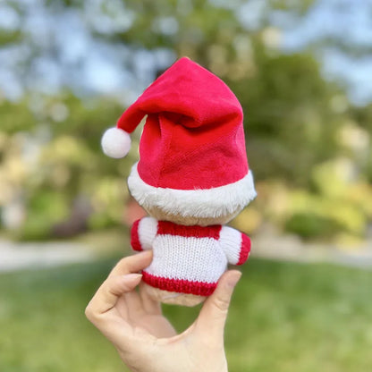 Mini Winter Plush Outfit for Labubu V1–V3 Dolls – Santa, Snowman & Elk Sweater Hat Set, New Year Gift