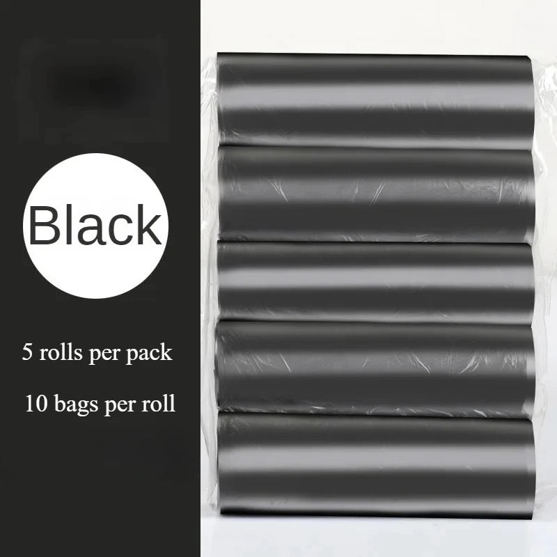 5 Rolls Household Disposable Trash Bags – Small Kitchen Garbage Pouch Bags for Cleaning, Storage & Waste Disposal