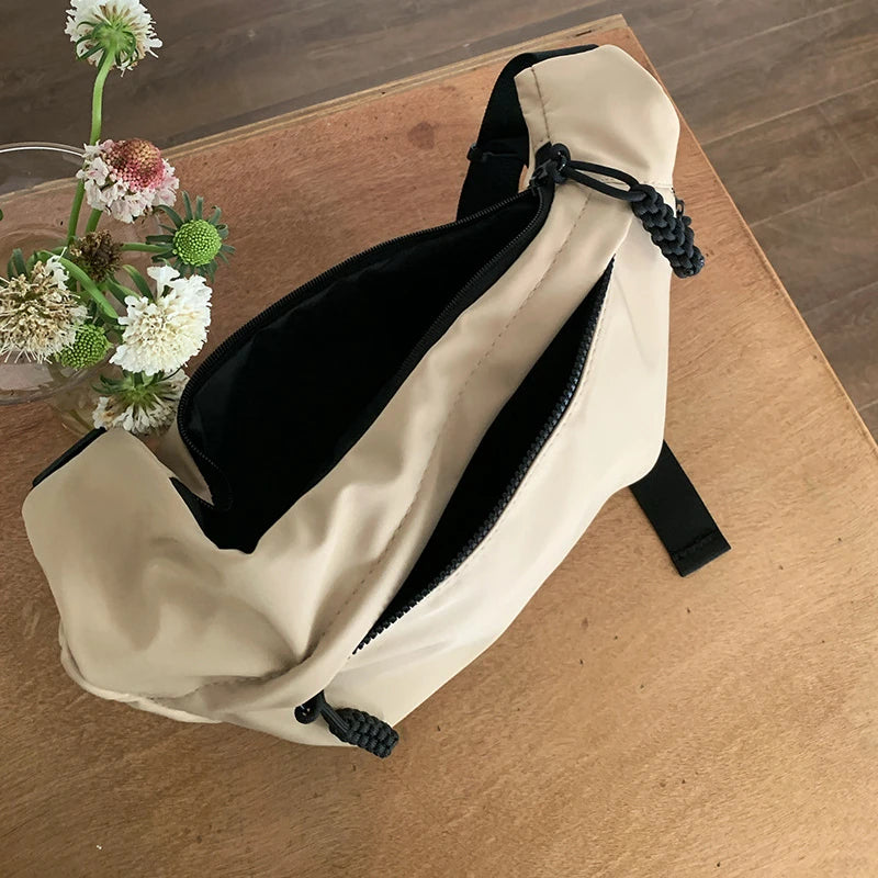 Large Capacity Nylon Crossbody Bag – Casual, Versatile Shoulder Bag for Commuting & Sports, Lightweight Hobo