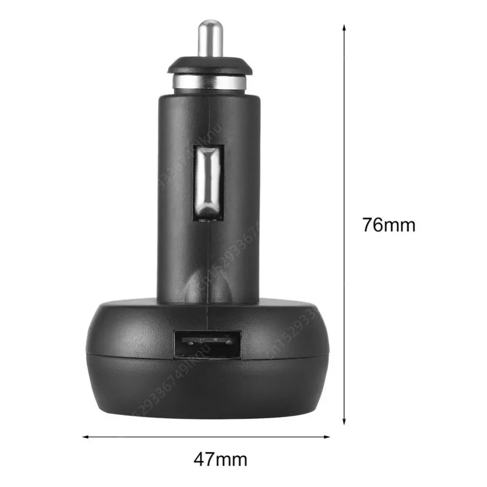 3-in-1 Car Charger & Voltmeter – 12/24V USB Charger with Thermometer, LED Digital Display & Current/Volt Detector