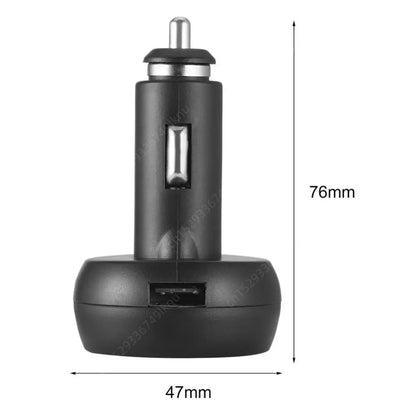 3-in-1 Car Charger & Voltmeter – 12/24V USB Charger with Thermometer, LED Digital Display & Current/Volt Detector