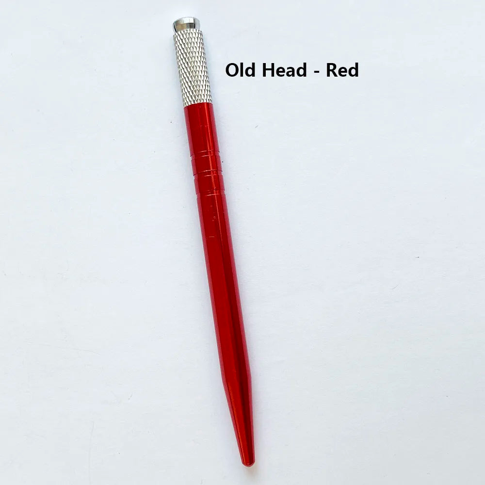 10pcs Permanent Makeup Eyebrow Tattoo Pens — Manual Tebori Microblading Stainless Steel Lock-Pin Tools