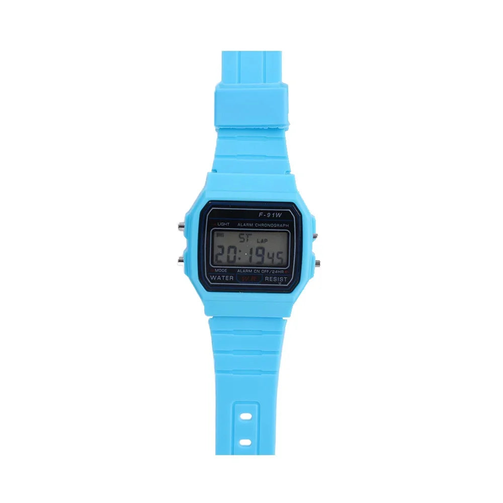 F91W Digital Sports Watch for Men and Women - Waterproof LED Electronic Military-Style Wristwatch