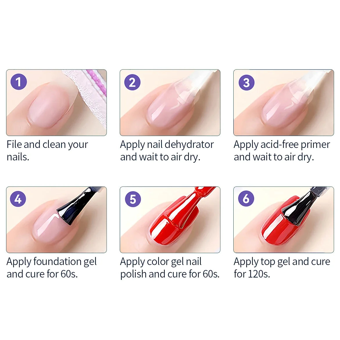 Nailpop Nail Dehydrator & Primer — Acid-Free Natural Nail Prep for Acrylic & UV Gel, Fast Dry Superior Bonding Set