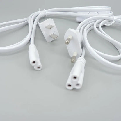 2/3 Pin AC Switch Cable – ON/OFF Power Extension Wire for T5/T8 LED Tube Lighting with EU/US Plug Connector
