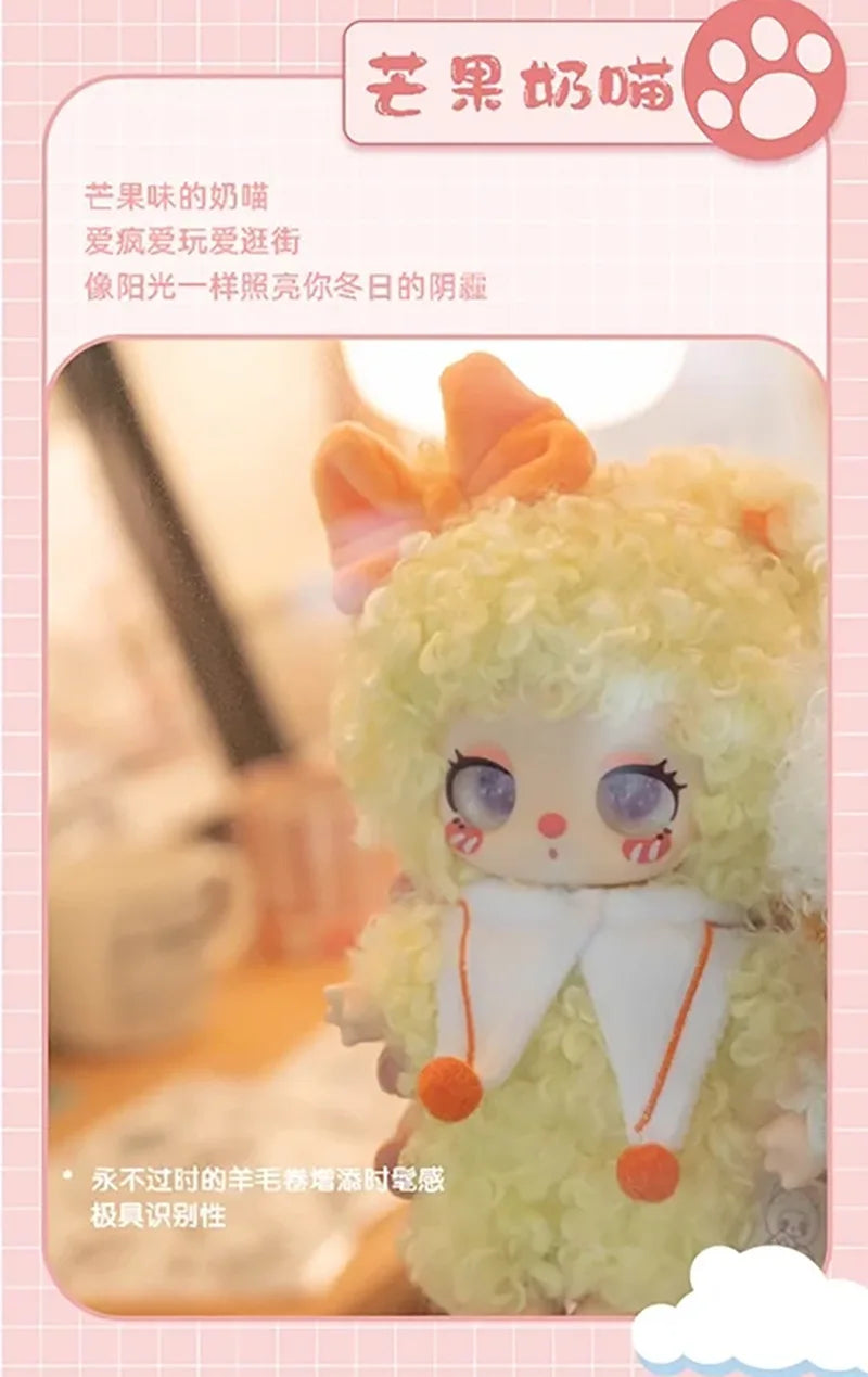 Liila Lucky Cat V3 Series Blind Box Toy – Plush Vinyl Pendant Doll, Kawaii Anime Figure Handbag Charm for Girls Gift