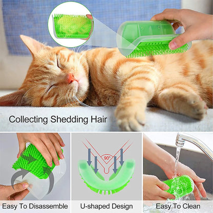 Cat Scratcher & Massager – Pet Grooming Brush for Cats & Dogs, Hair Removal Comb & Scratching Tool