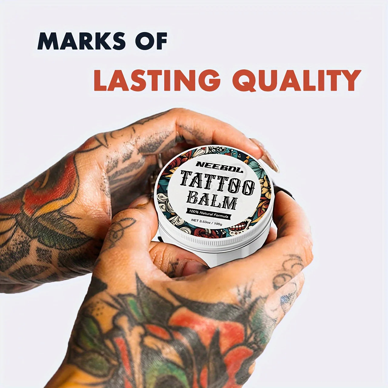 Tattoo Aftercare Butter Balm – Natural Ingredient Cream for Ink Color Enhancement & Moisturizing Old & New Tattoos