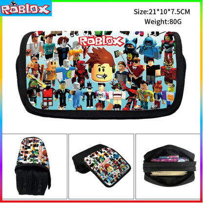 ROBLOX Pencil Case - Multi-Layer Stationery Box with Large Capacity for Pens and Pencils, Game Peripheral Storage Bag