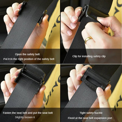 Car Safety Seat Belt Buckle Clip - 2PCS Seatbelt Stopper Adjuster Clips for Shoulder & Neck Relaxation - Car Accessories