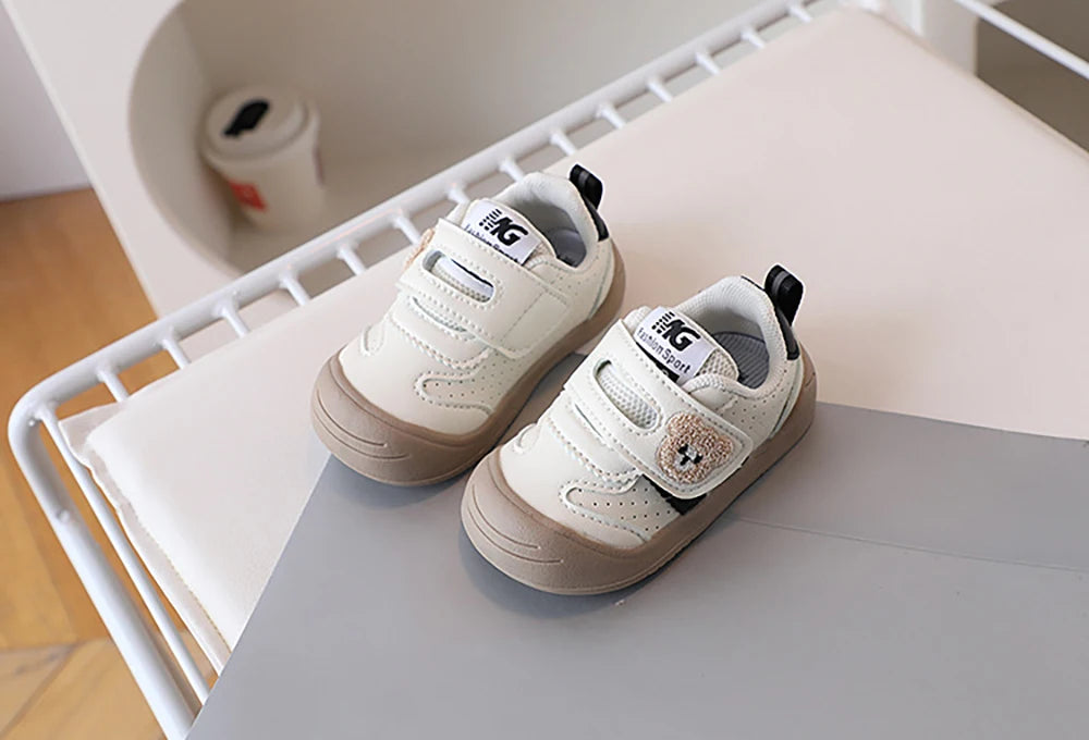 2025 Toddler Shoes — PU Leather Soft-Sole Sneakers for Baby Boys & Girls, Ergonomic First-Step Sport Shoes