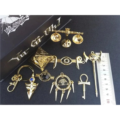 Yu-Gi-Oh! Millennium Treasure Necklace - Muto Yugi Golden Cosplay Key Collectible Gift Set
