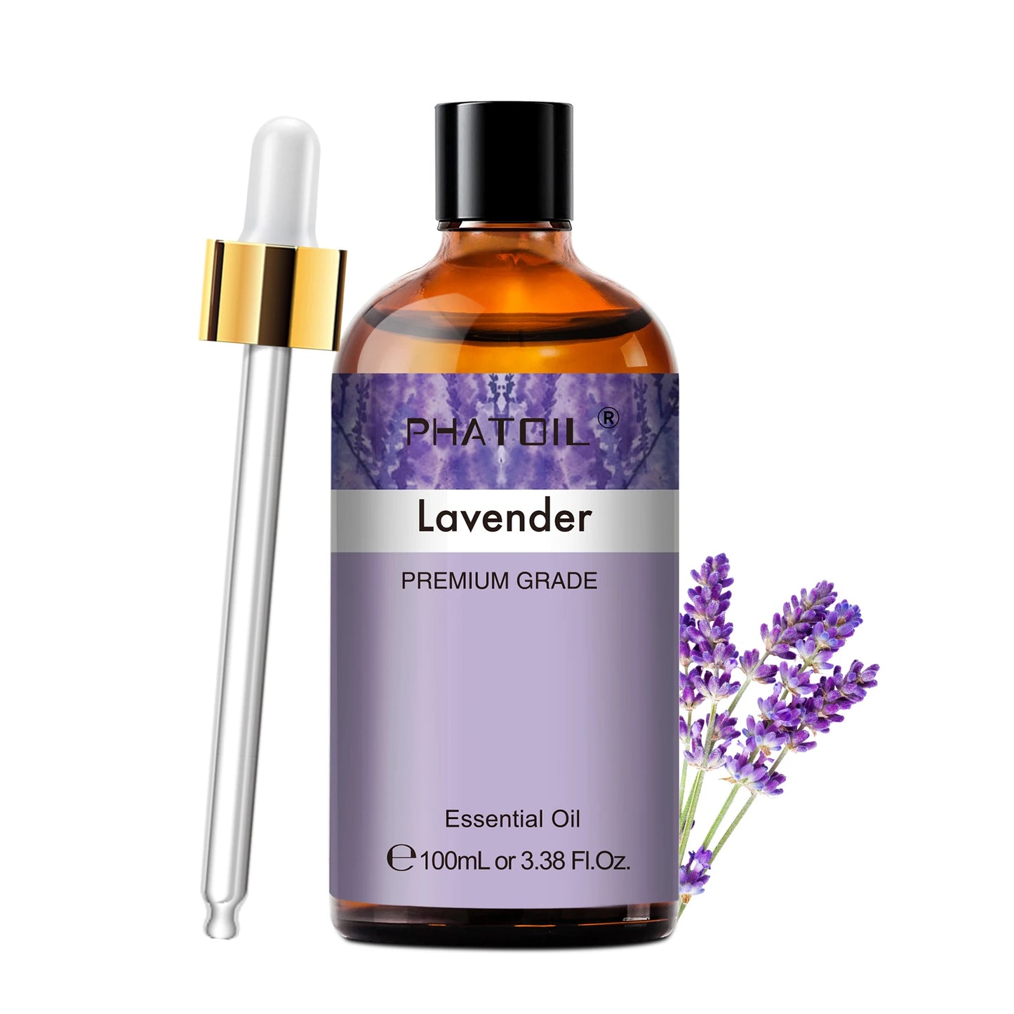 PHATOIL 100ml Aromatherapy Essential Oil Set – Lavender, Rose, Vanilla, Eucalyptus, Sandalwood & Pine Needles for Diffusers & Candle Making