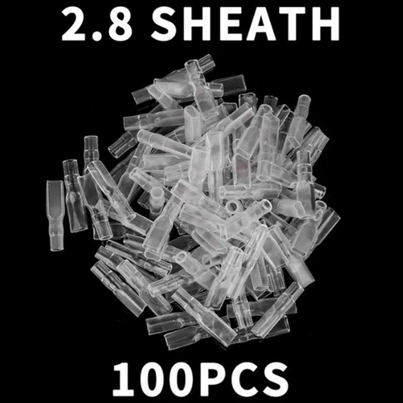 100PCS 2.8/4.8/6.3mm Male & Female Crimp Terminal Connectors – Gold & Silver Wire Connectors for Car & Electronics