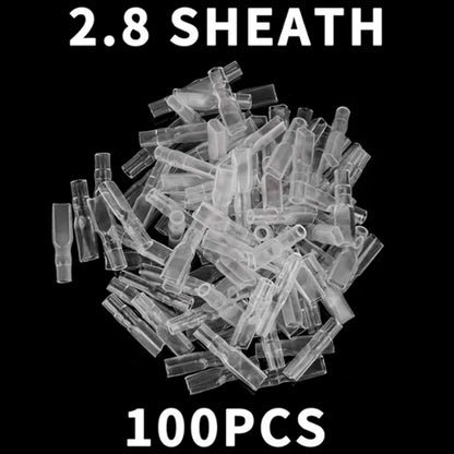 100PCS 2.8/4.8/6.3mm Male & Female Crimp Terminal Connectors – Gold & Silver Wire Connectors for Car & Electronics