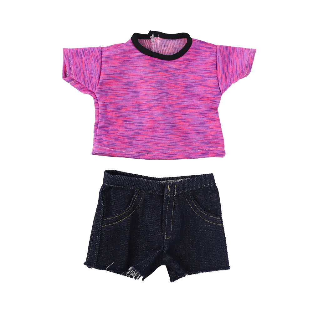 18-Inch Doll Nightdress Outfit — Purple Series Clothes for American & 43CM Baby Dolls, Our Generation Doll Gift