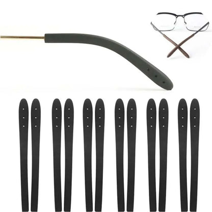 10pcs Silicone Eyeglass Temple Tips - Replacement Ear Socks Sleeves for Thin Metal Glasses Legs & Eyewear Accessories