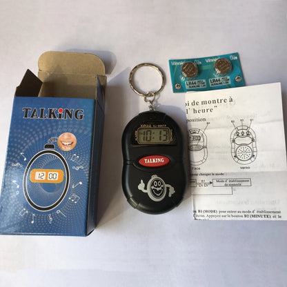 Talking Digital Alarm Clock - Voice Time Announcement Clock for Blind, Elderly & Children