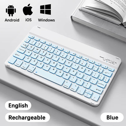 Wireless Bluetooth Keyboard - Ultra-Thin 78-Key Rechargeable Portable Keyboard for iPad, Android & iOS Tablets