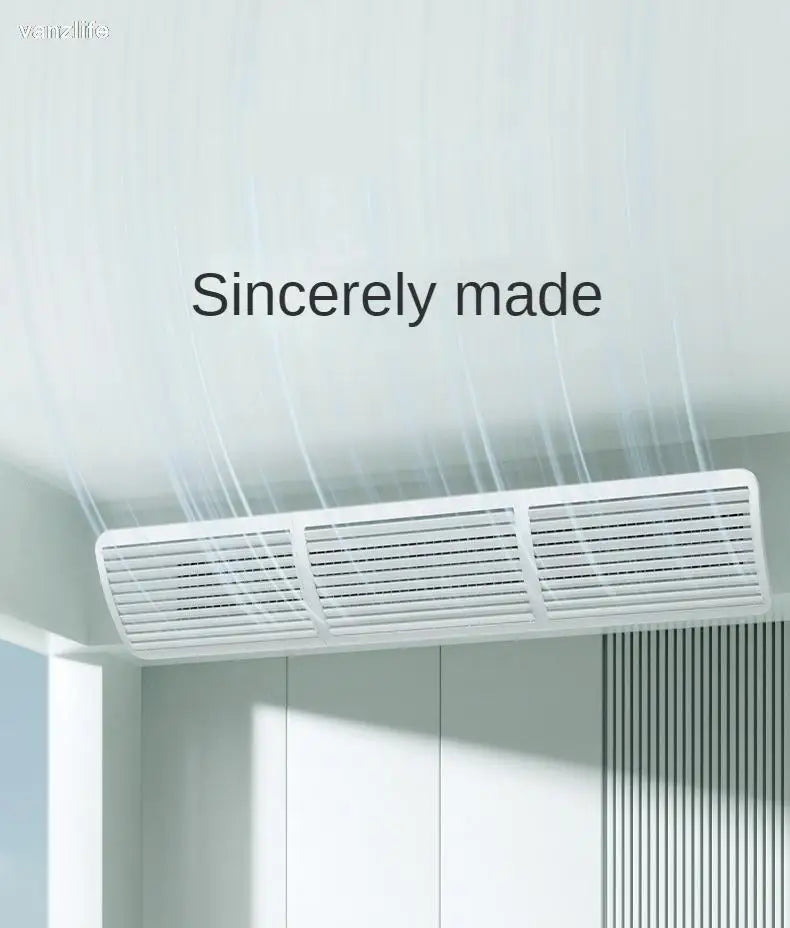 Central AC Air Conditioner Outlet Baffle – Universal Duct Windshield Deflector, Anti-Direct Blowing Grille
