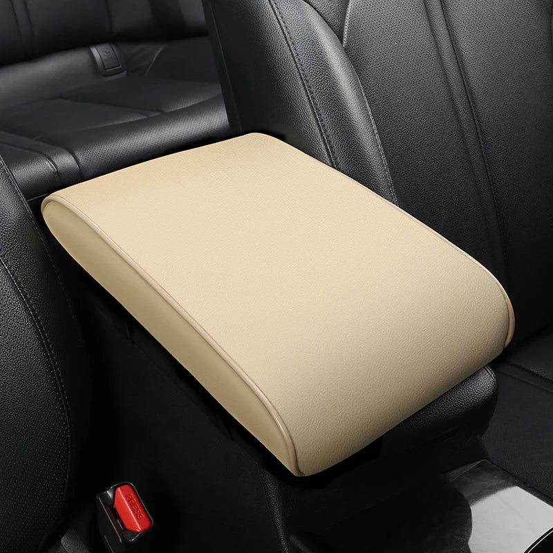 PU Leather Car Armrest Pad – Universal Heightened Center Console Cushion, Comfortable Armrest Cover (31cm x 20cm x 4.5cm)