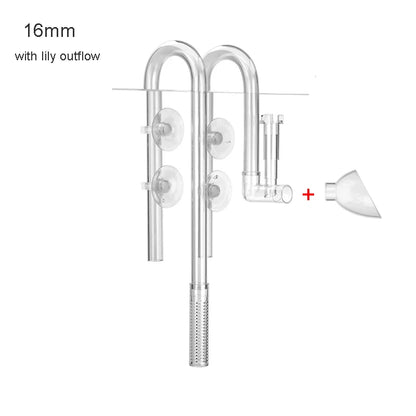AQUAPRO Aquarium Inlet & Outlet Pipe Set – Plastic Skimmer Lily Flow for Fish Tanks & Bowls
