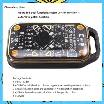 Chameleon Ultra Smart Card Emulator & RFID Key Reader – 125KHz & 13.56MHz NFC Card Duplicator with CUID Keychain