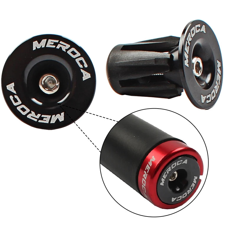 Aluminum Alloy Handlebar End Plugs: 1 Pair for Mountain & Road Bikes - BMX MTB Grip Cover & Bicycle Accessories