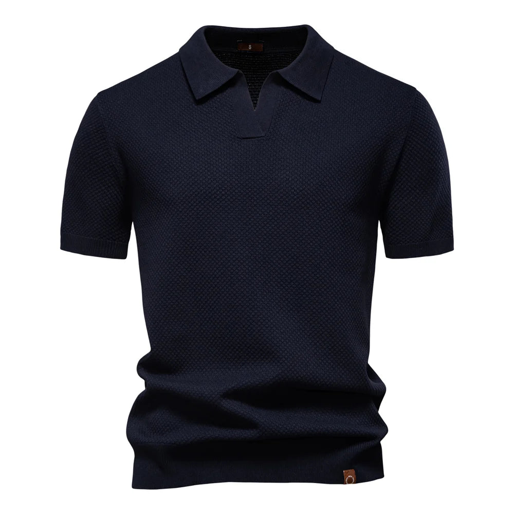 Men's Premium Golf Polo Shirt - 2025 Summer Solid Color Breathable Casual Collared Polo