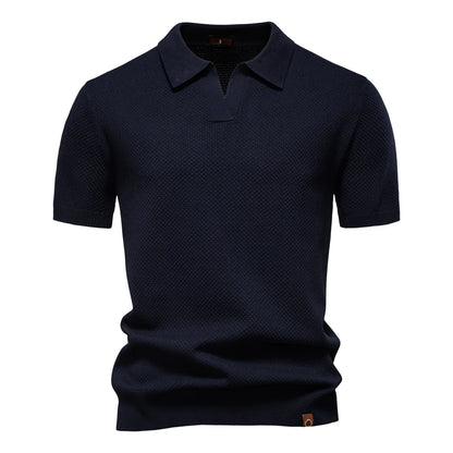 Men's Premium Golf Polo Shirt - 2025 Summer Solid Color Breathable Casual Collared Polo