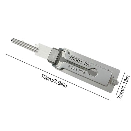 Stainless Steel Key Decoder Tool — Precision Hook & O-Ring Pickup Repair Kit