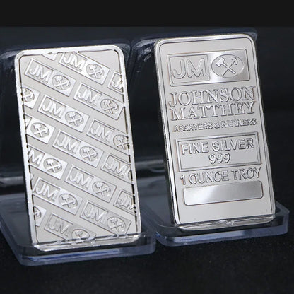 1 Troy Ounce Silver Bullion Bar Replica – Collectible Coins from Various Countries, Gift Copy