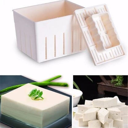 DIY Tofu Press Mould Set - Homemade Soybean Curd Making Kit with Cheese Cloth, Plastic Tofu Mold, Kitchen Cooking Tool