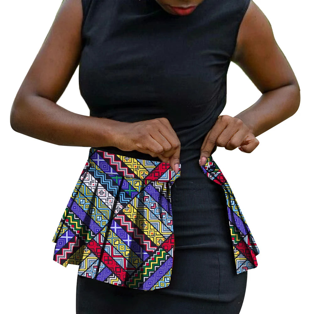 African Print Waist Corset Belt - Handmade Ankara Overlay Tie Belt for Women, Stylish Skirt & Dress Accessory