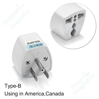 KR Plug Adapter – Multifunction Universal AU, UK, US to EU Type E/F Electrical Socket for France & Spain Travel