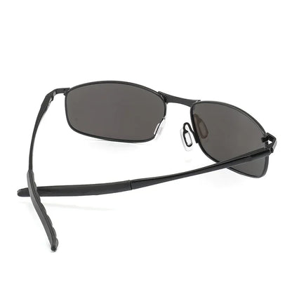 Photochromic Men’s Polarized Sunglasses – Metal Square Frame, UV400 Protection for Driving, Sports & Cycling