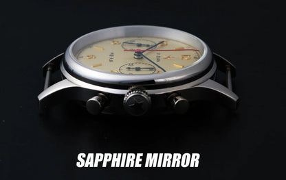 40mm 1963 Pilot Aviation Mechanical Chronograph — Original Seagull ST1901 Movement Men's Sapphire Vintage Watch