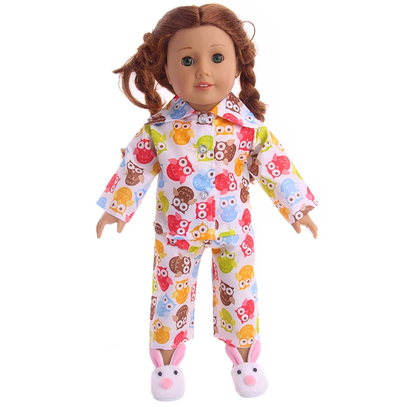 15-Style Doll Pajamas & Nightgowns – Cute Patterns for 18-Inch American & 43cm Born Dolls, Doll Accessories Toy