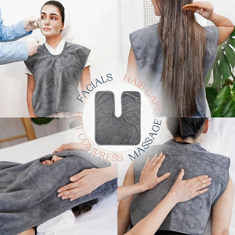 U-Shaped Beauty Towel - Ultra-Fine Fiber Quick-Dry Facial Towel for Spa, Salon & Skincare Use