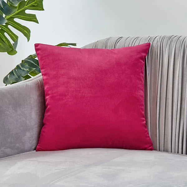Velvet Pillow Cover 40x40 cm – Decorative Cushion Case for Living Room Sofa, Home Decor in Yellow, Green & Blue