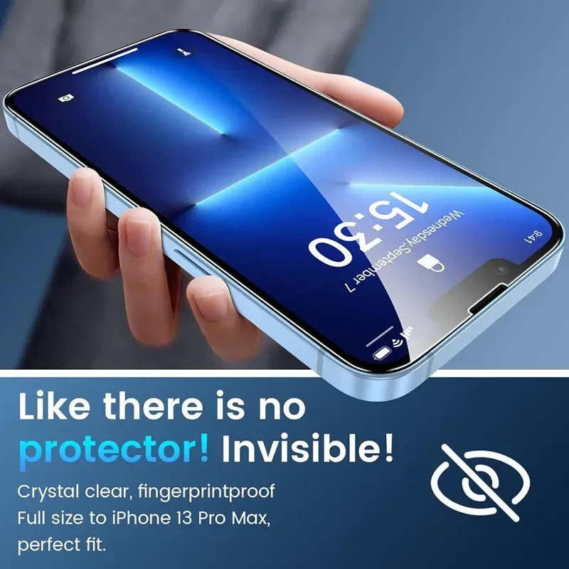 5Pcs Tempered Glass Screen Protector - Protective Glass Film for iPhone 16 15 14 13 12 11 Pro Max Mini 7 8 Plus X XR XS MAX