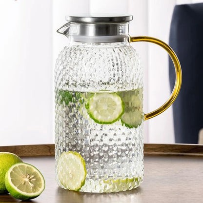 Heat Resistant Glass Pitcher - 1.2L-2L Explosion-Proof Juice Jug Water Kettle & Clear Teapot Container