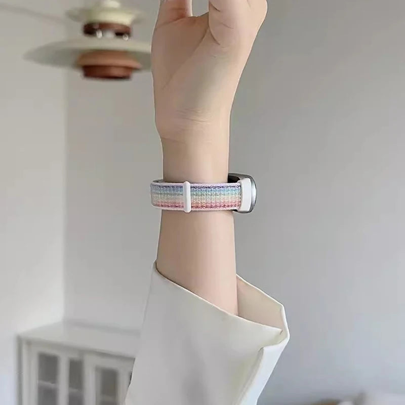 Nylon Sport Loop Strap for Xiaomi Mi Band 9 8 NFC – Replacement Wristband for Mi Band 7 6 5 4 3
