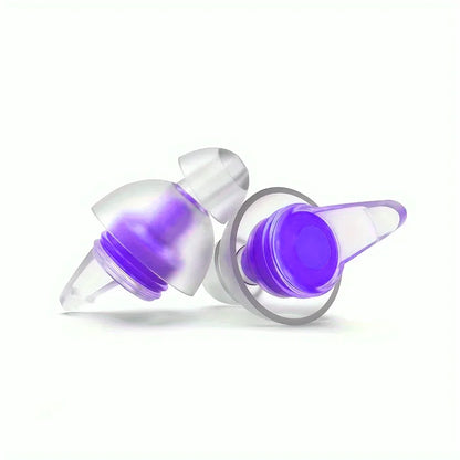 HUAK High Fidelity Silicone Ear Plugs - Reusable Noise Reduction for Sleep, Study, Work, Music, Motorcycle & Swimming