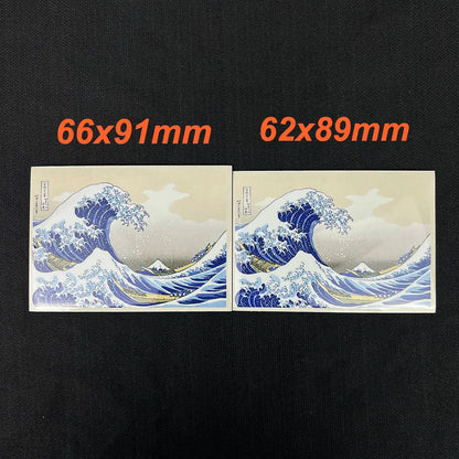 60PCS Multi-Size Trading Card Sleeves – Surfing Pattern Cartoon Card Protectors for MTG, PKM & YGO
