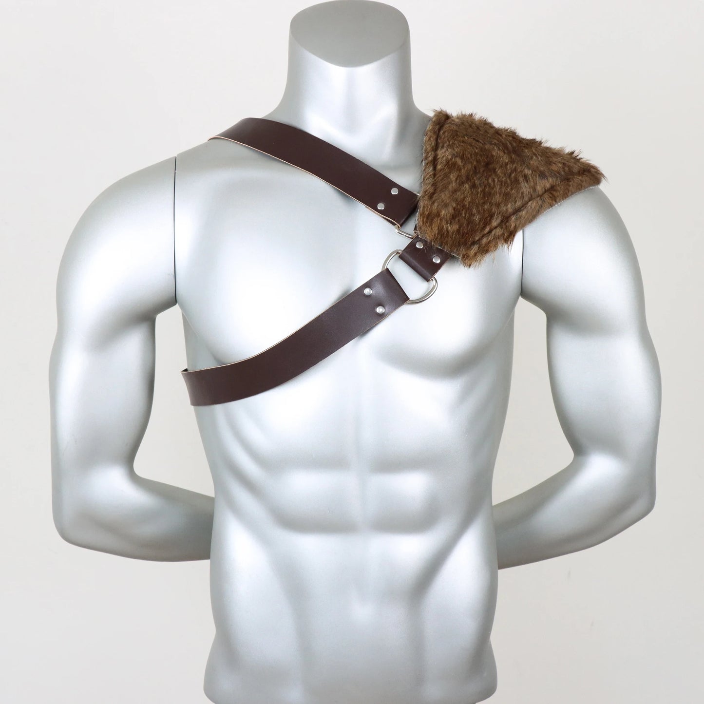 Medieval Knight Cosplay Belt Pouch – Double Layer Wide Faux Leather for Viking, Renaissance, and Pirate Costume Accessories