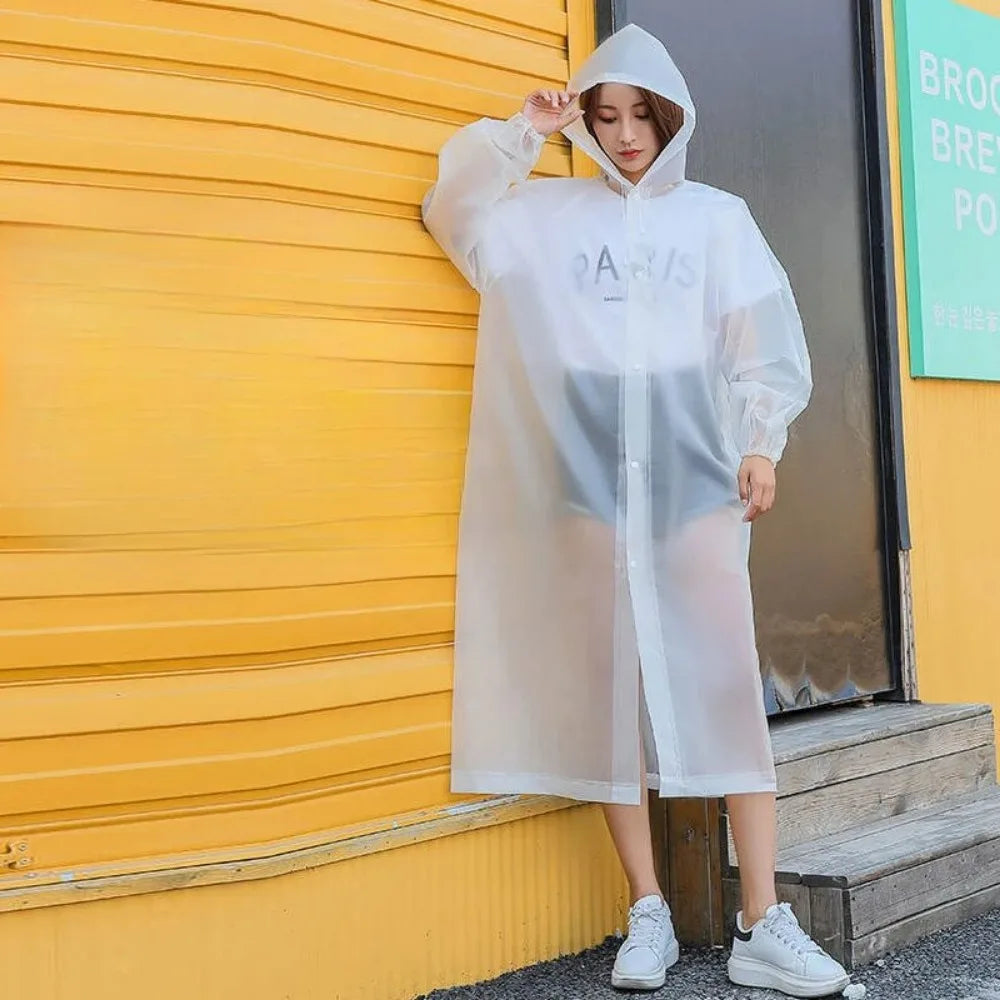 Waterproof Adult Raincoat – Lightweight, Portable, Reusable Poncho for Travel, Outdoor & Fashion Rainwear